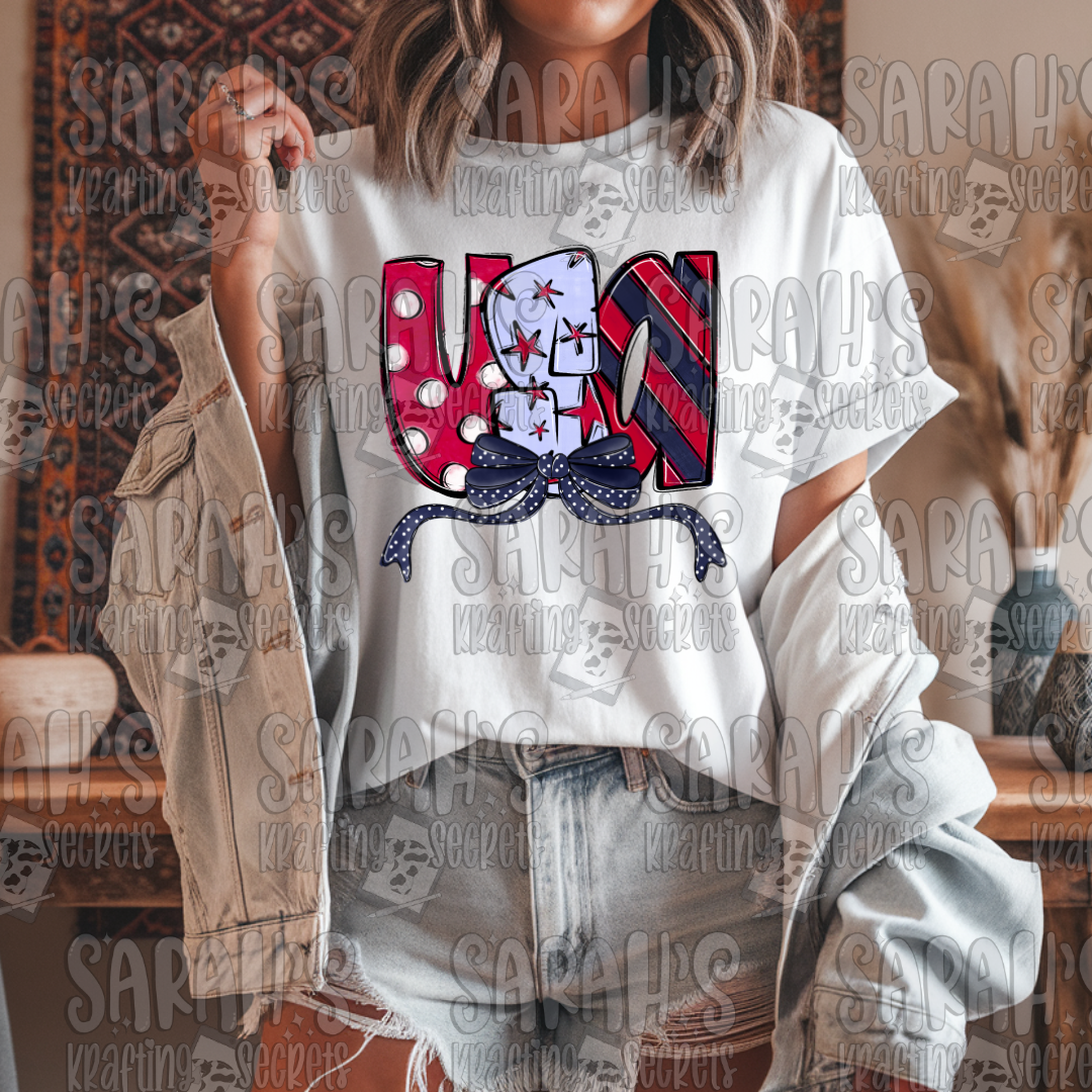4th of July USA with Coquette PNG