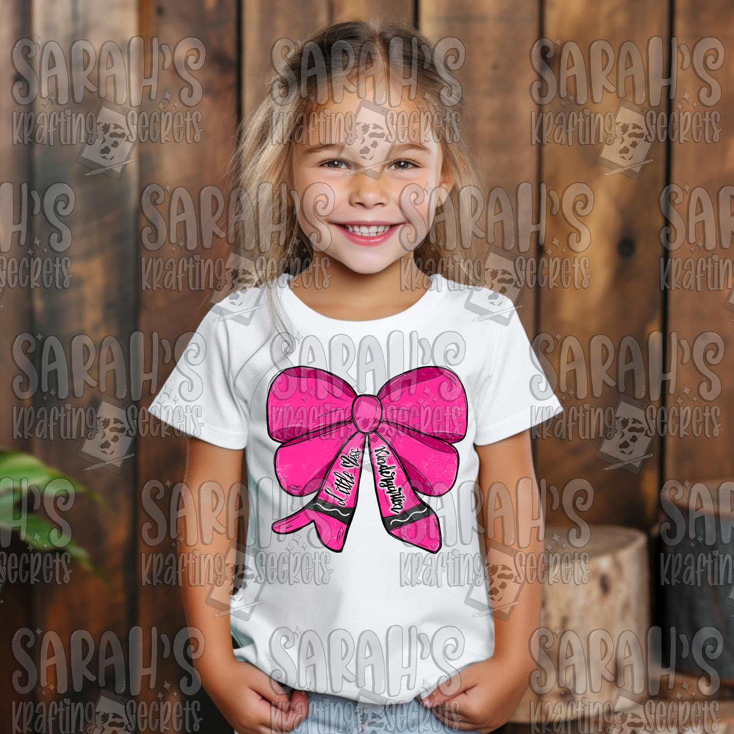 Crayon Bow Sublimation PNG / Hand Drawn Digital Download Little Miss Kindergarten School Girl Printable Art Back to School Sublimation File