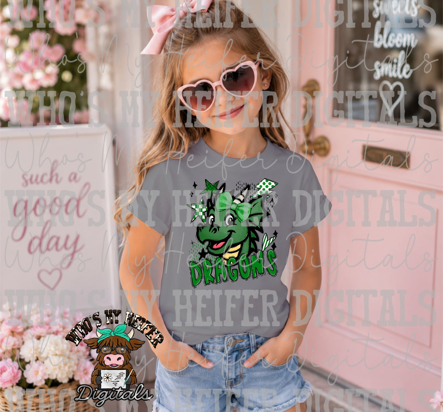 Custom Mascot PNG Hand Drawn Mascot with Bow & Doodles Sublimation PNG Game Day Shirt Design School Spirit PNG Checkered Mascot Doodle Art