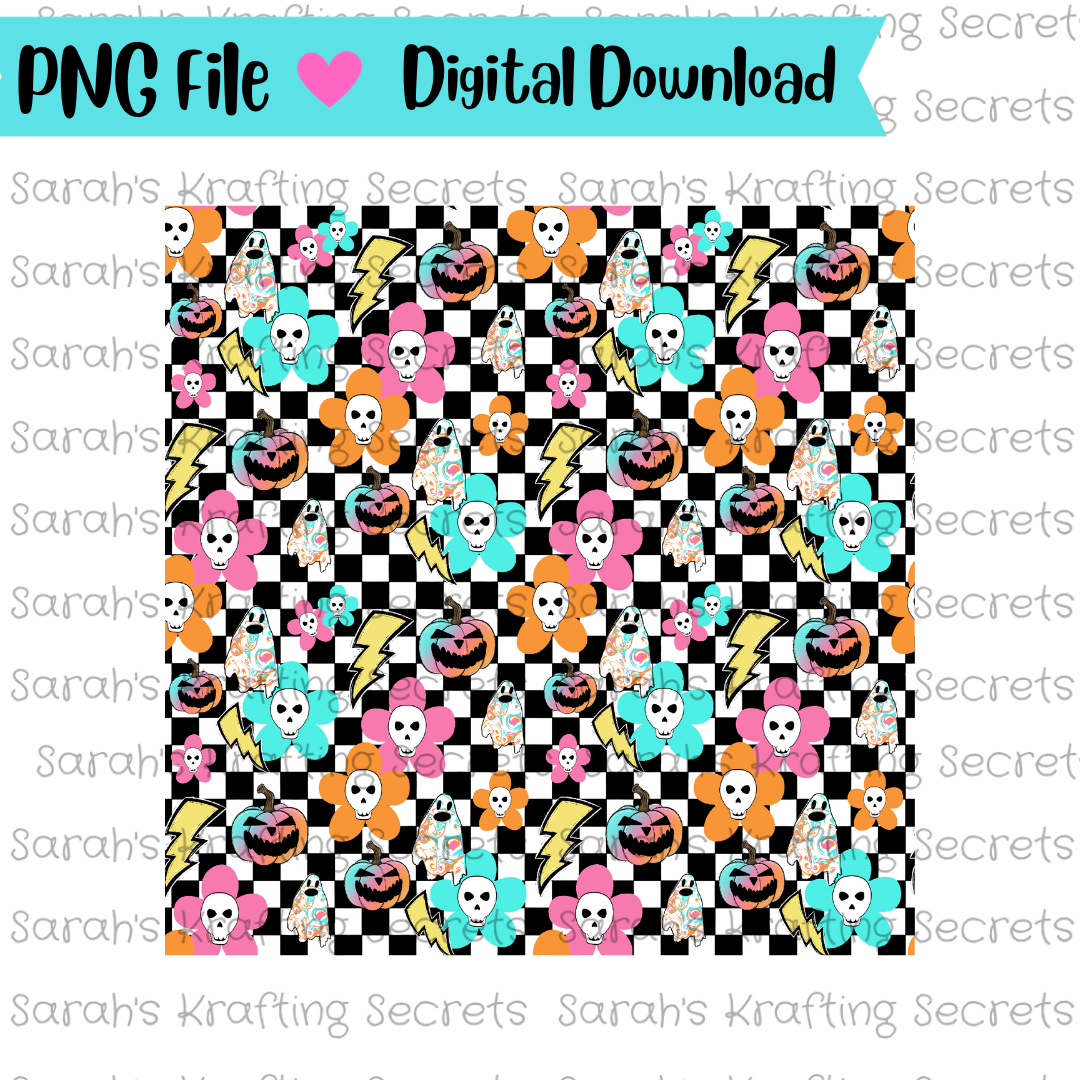 Retro Halloween Digital Paper png