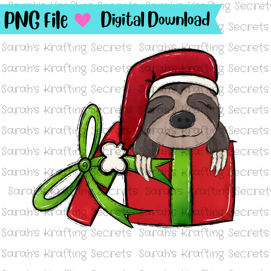 Christmas Sloth png