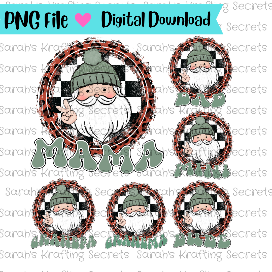 Retro Christmas Family Bundle png