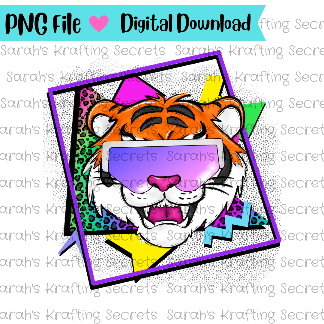 90's THeme Tigers sublimation design