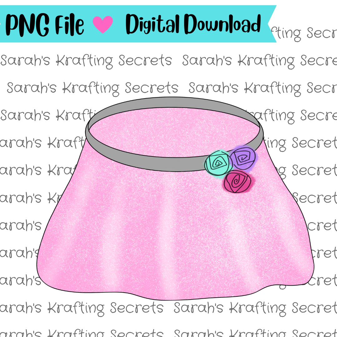 Pink Tutu with Flowers