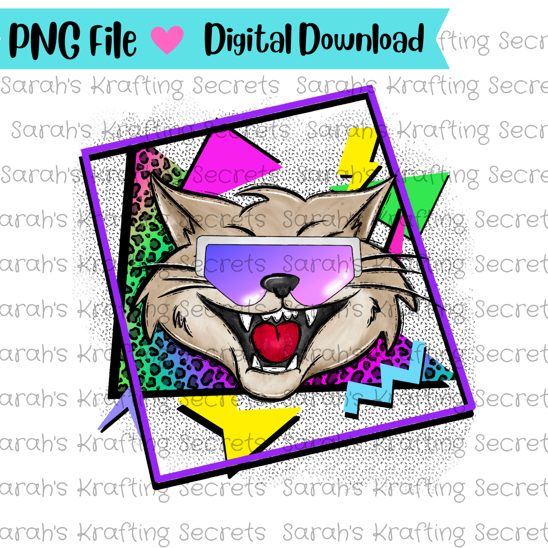 90's Theme Wildcats Sublimation Design