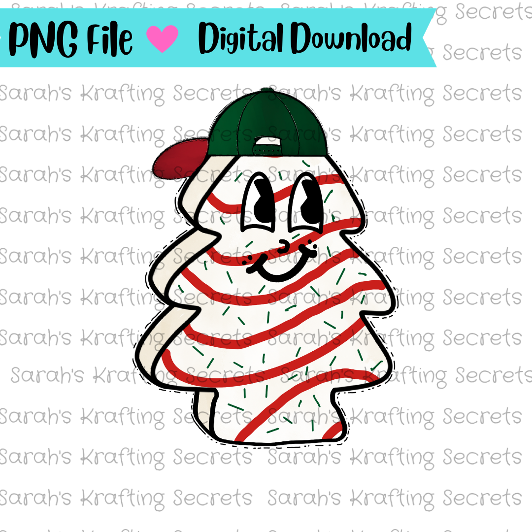 White Christmas Tree Cake sublimation png