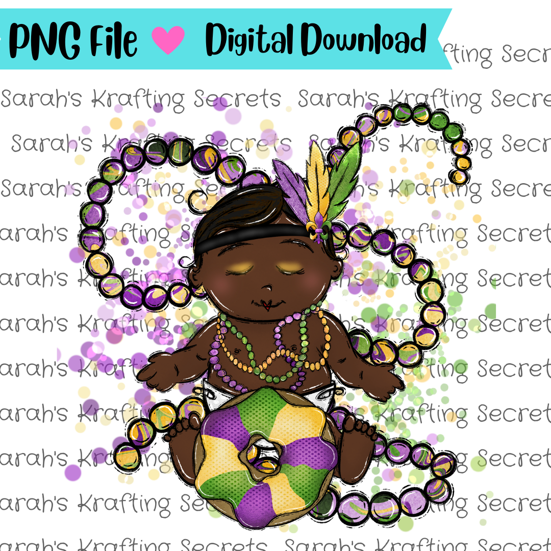 Mardi Gras Baby Sublimation Graphic Design