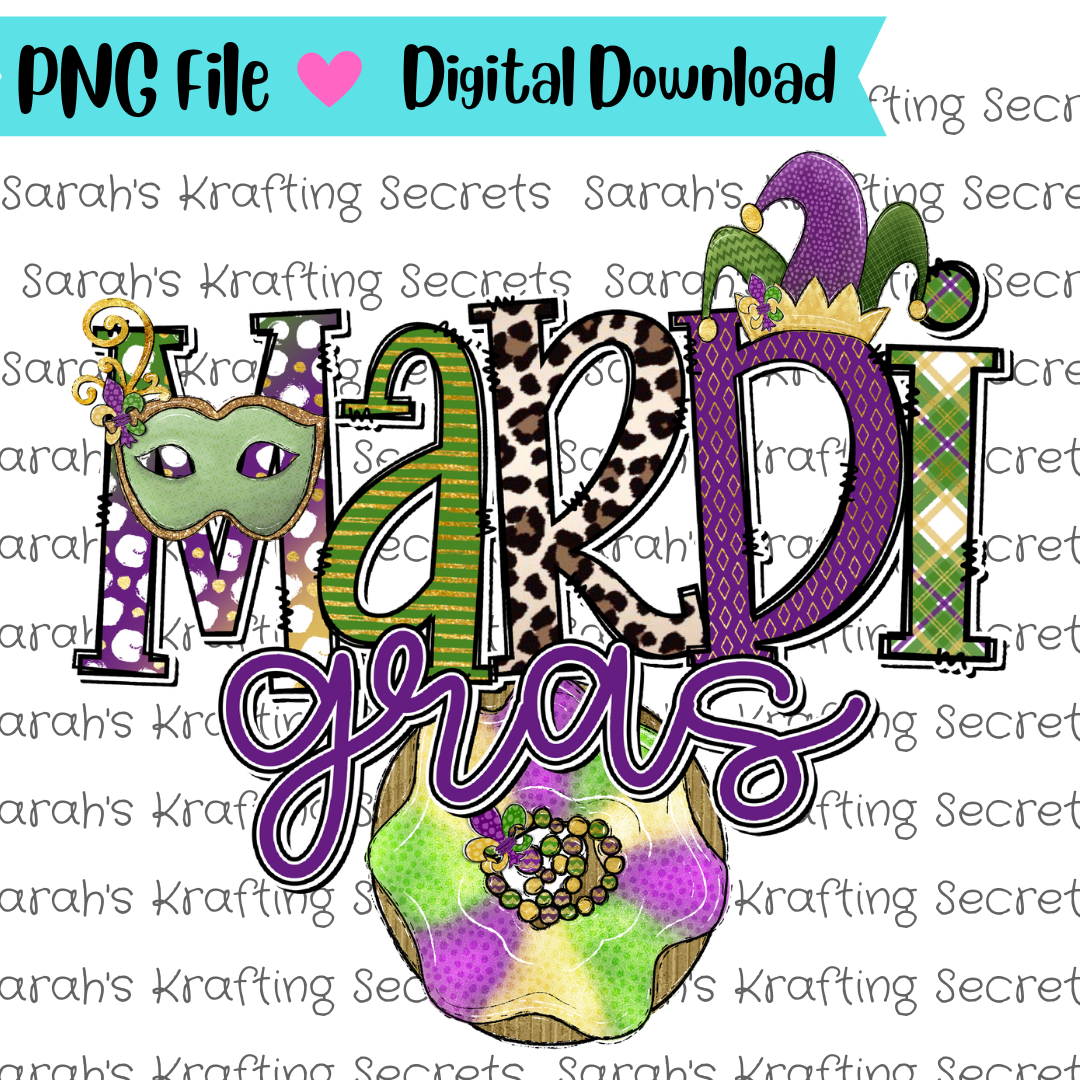 Mardi Gras Sublimation Graphic Design