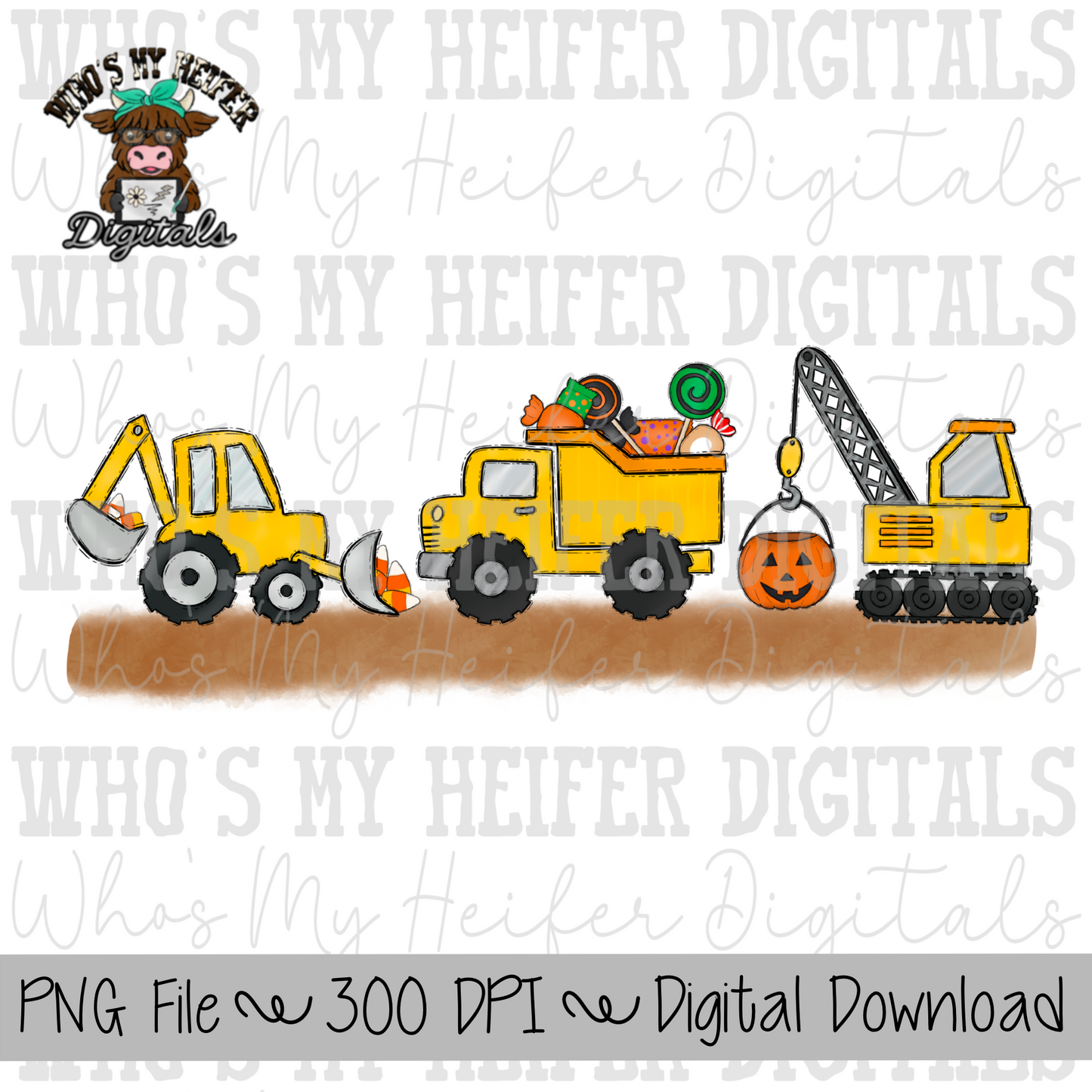 Trick or Treat Construction Trucks