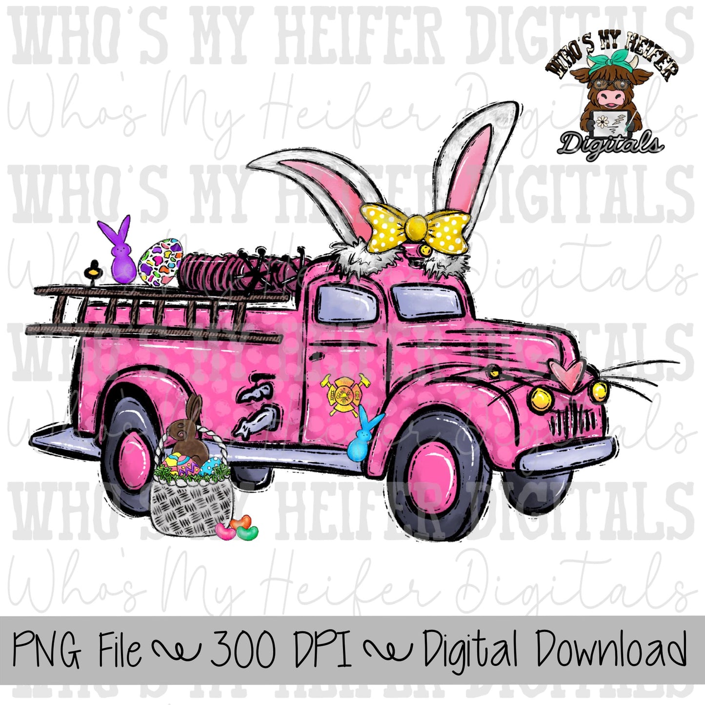 Pink Easter Fire Truck