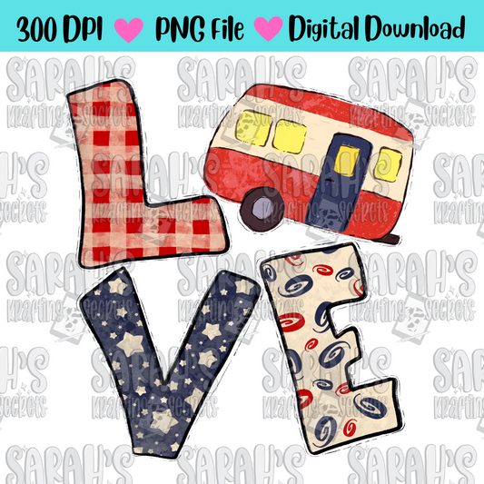 4th of July Camper PNG