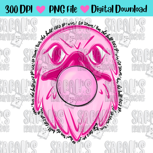Pink Hawk Chewing Bubble Gum Digital Download PNg file