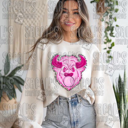 Pink Blowing Bubble Gum Mascot- Buffalo