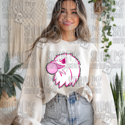 Pink Blowing Bubble Gum Mascot- Eagle