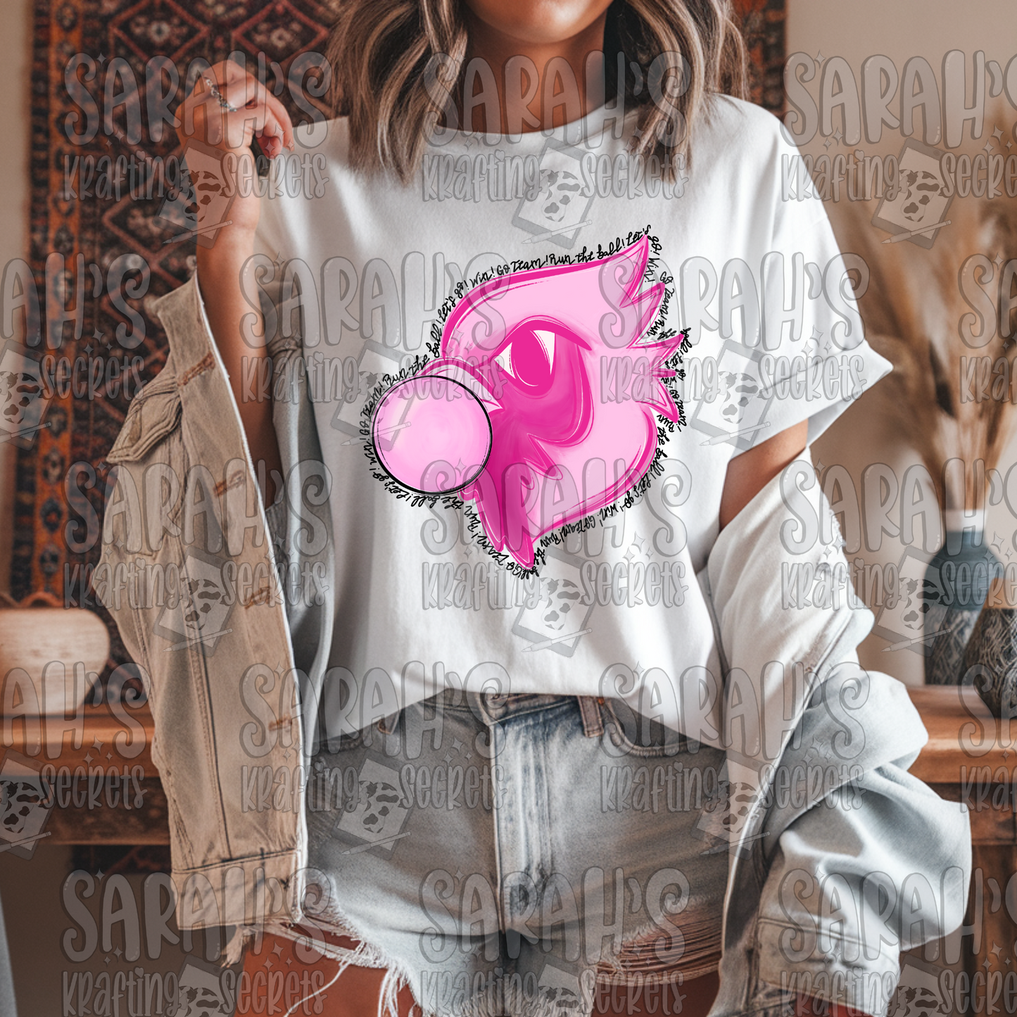 Pink Blowing Bubble Gum Mascot- Cardinal