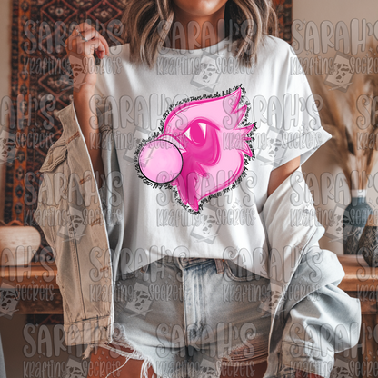 Pink Blowing Bubble Gum Mascot- Cardinal