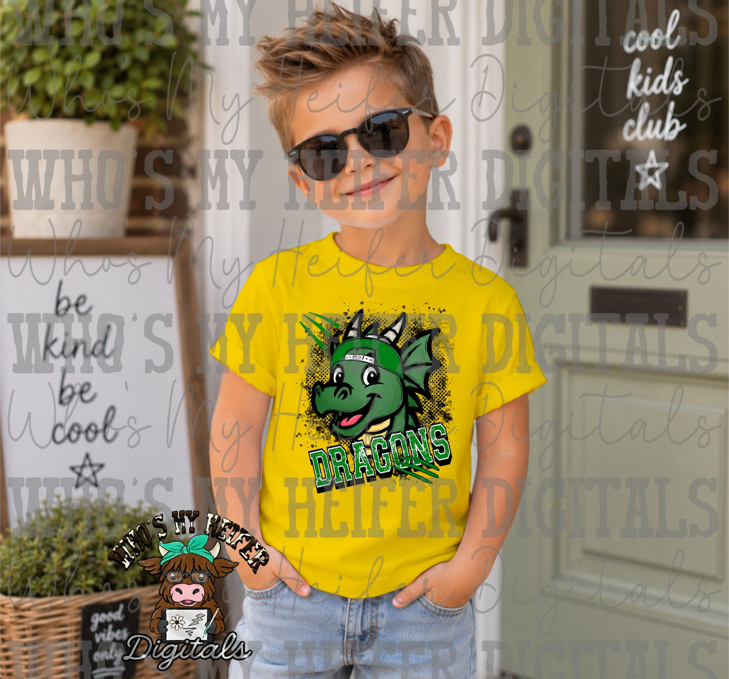 Custom Mascot PNG Hand Drawn Mascot with Hat & Doodles Sublimation PNG Game Day Shirt Design School Spirit PNG Checkered Mascot Doodle Art