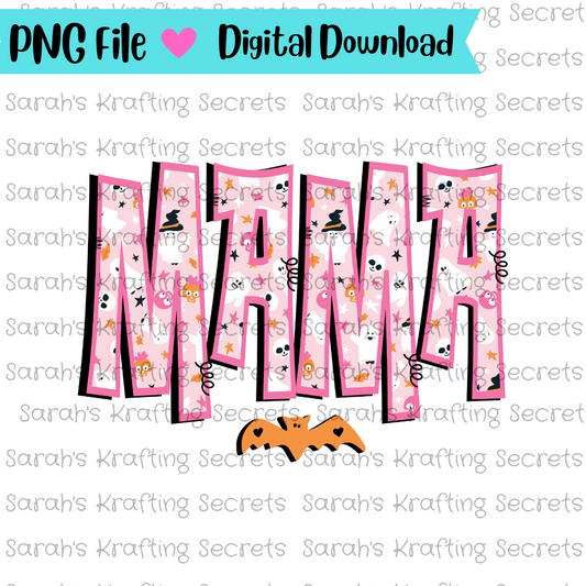 Pink Halloween Mama sublimation