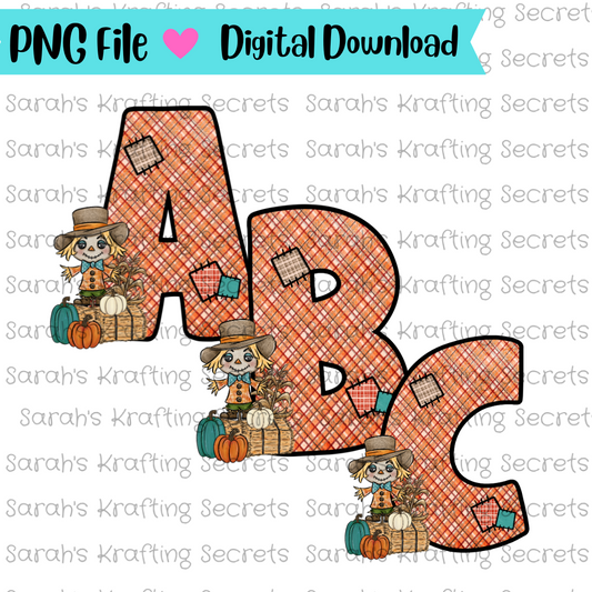 Scarecrow Pumpkin Fall Sublimation Alpha