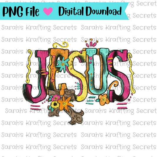 Western Jesus Sublimation png