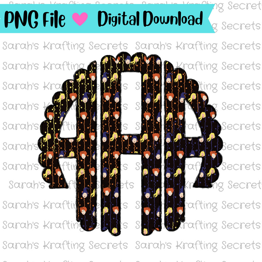 Hocus Pocus Witches Sublimation Monogram Font