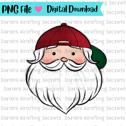 Santa with a backwards hat png