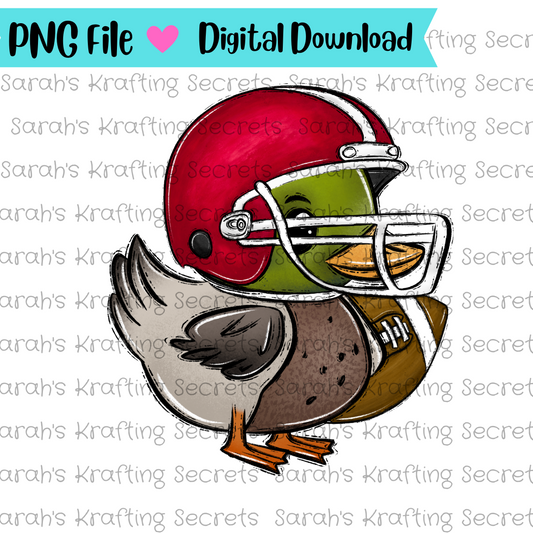 Cute Football Duck Sublimation Design