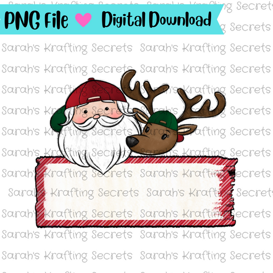 Santa and reindeer png