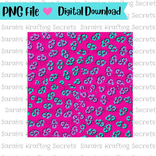 Ombre Leopard Digital paper png