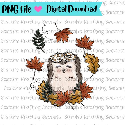 Cute Fall Porcupine Sublimation