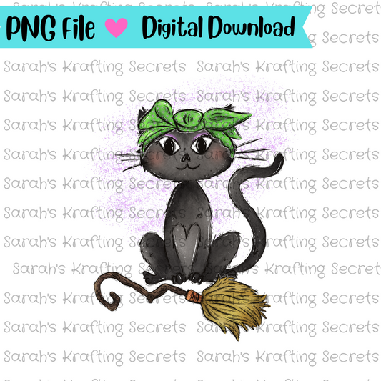 Witch Black Cat Sublimation