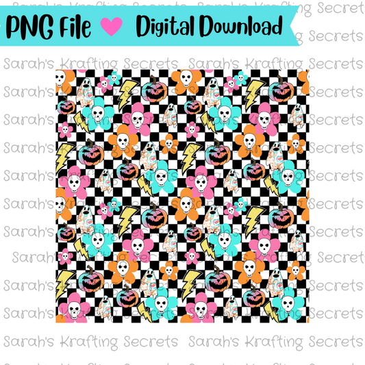 Retro Halloween Digital Paper png