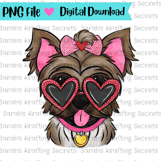 Valentine Yorkie Sublimation png