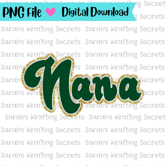 Retro Nana Faux patch png