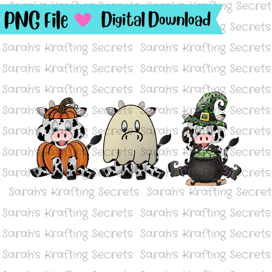 Pumpkin Ghost Witch Cow Sublimation