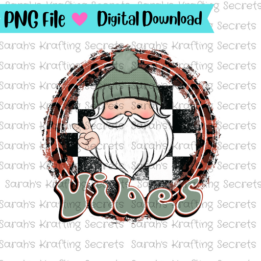 Retro Santa Vibes png