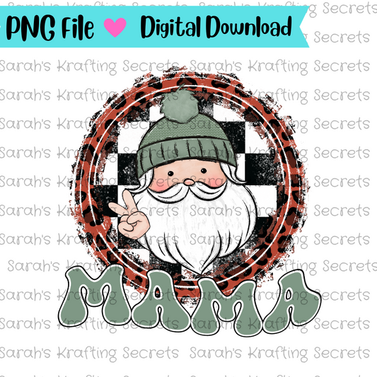 Retro Christmas Mama png 