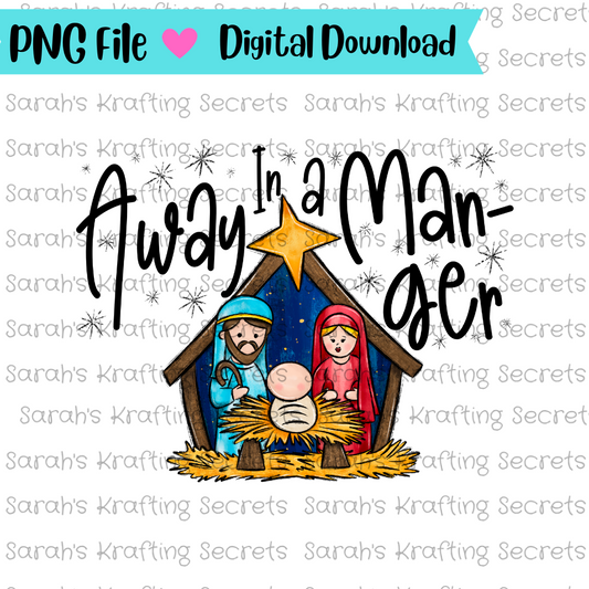 Away in a Manger Sublimation
