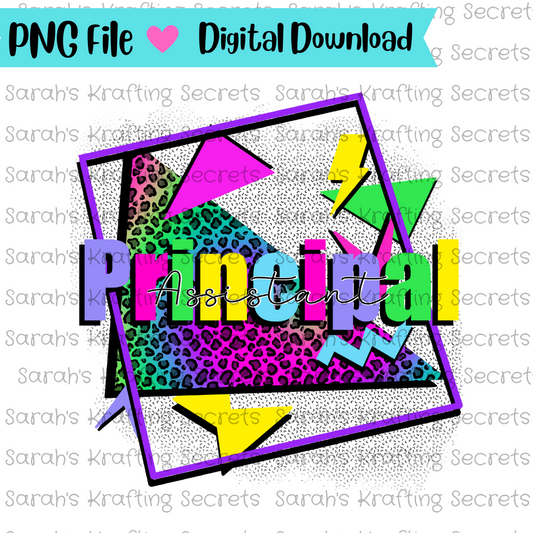 90's Theme Assistant Principal Sublimation Design