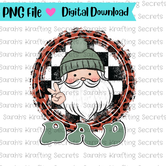 Retro Christmas Dad png