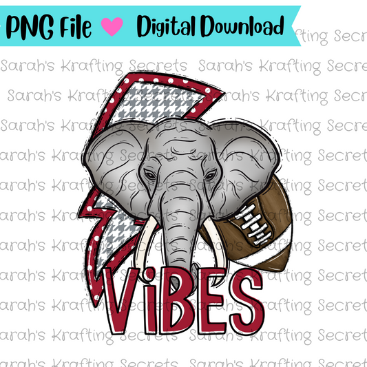 Football Team Elephant Vibes Sublimation Design