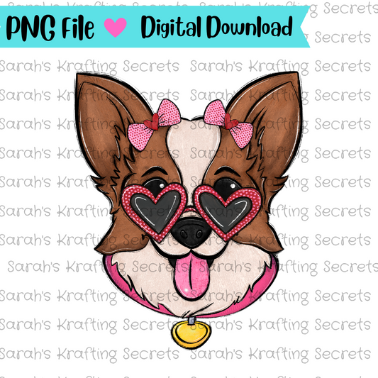 Girl Valentine's Day Dog png
