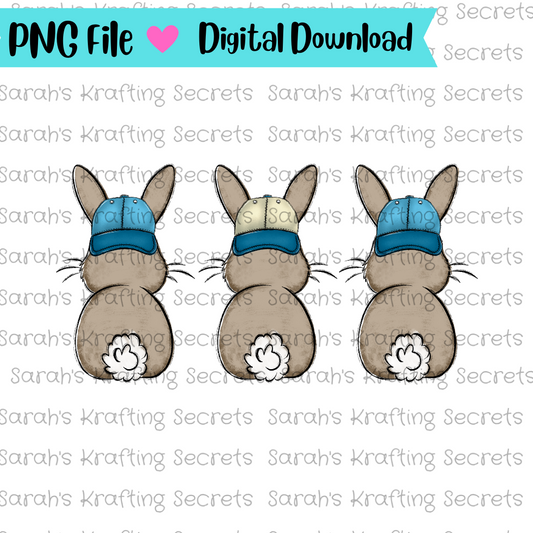 Boy Bunny trio sublimation png