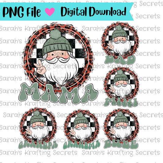 Retro Christmas Family Bundle png