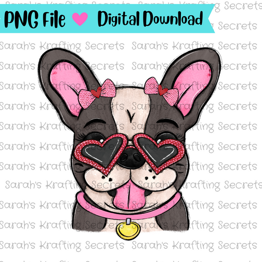 Valentine's Dog French Bulldog png