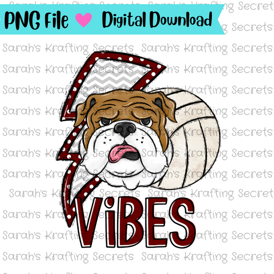 Bulldogs Volleyball sublimation design