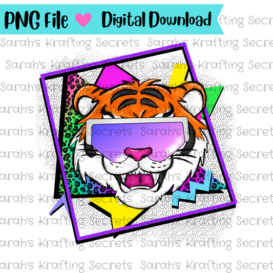 90's THeme Tigers sublimation design