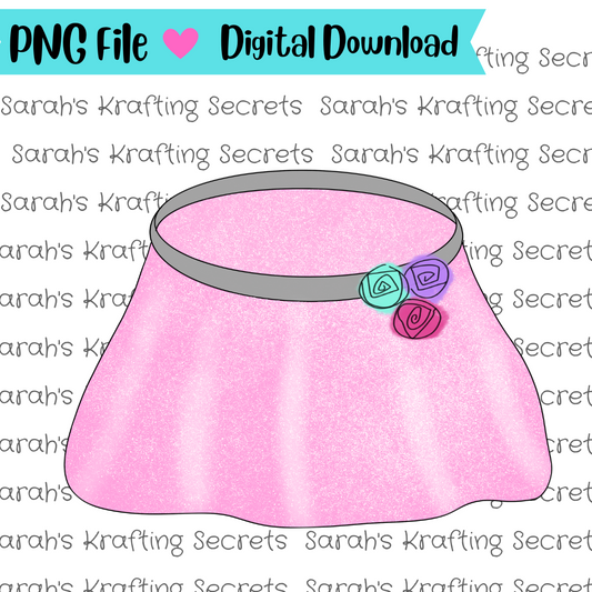 Pink Tutu with Flowers