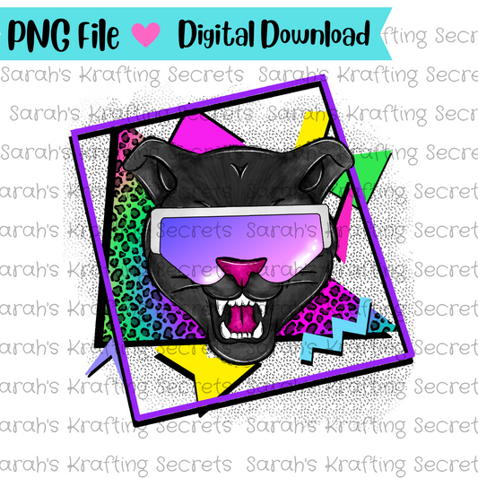 90's Theme Panthers Sublimation Design