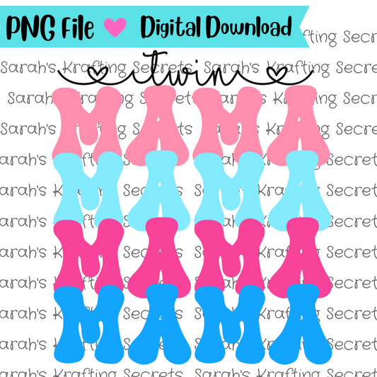 Twin Mama Sublimation Graphic Design